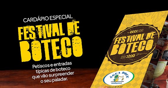 Água Doce promove Festival de Boteco em todos seus restaurantes