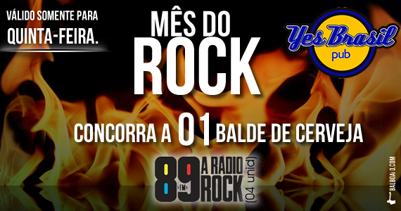 Concorra: Mês do Rock no Yes Brasil Pub