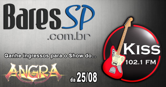 Ingressos para o show do Angra no dia 25/08/2013