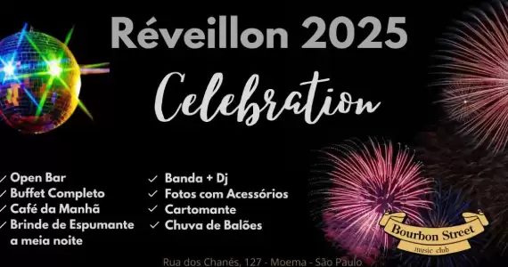 Réveillon 2025 no Bourbon Street