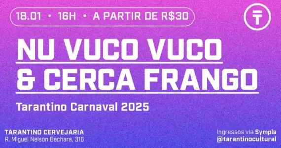 Bloco Nu Vuco Vuco e Cerca Frango na Cervejaria Tarantino